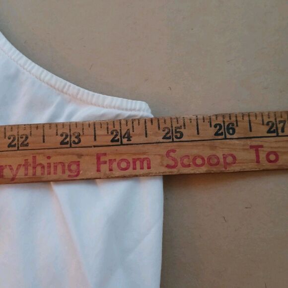 Venezia White Sleeveless Collared Shirt Size 26/28 Classic 90s - Picture 6 of 7